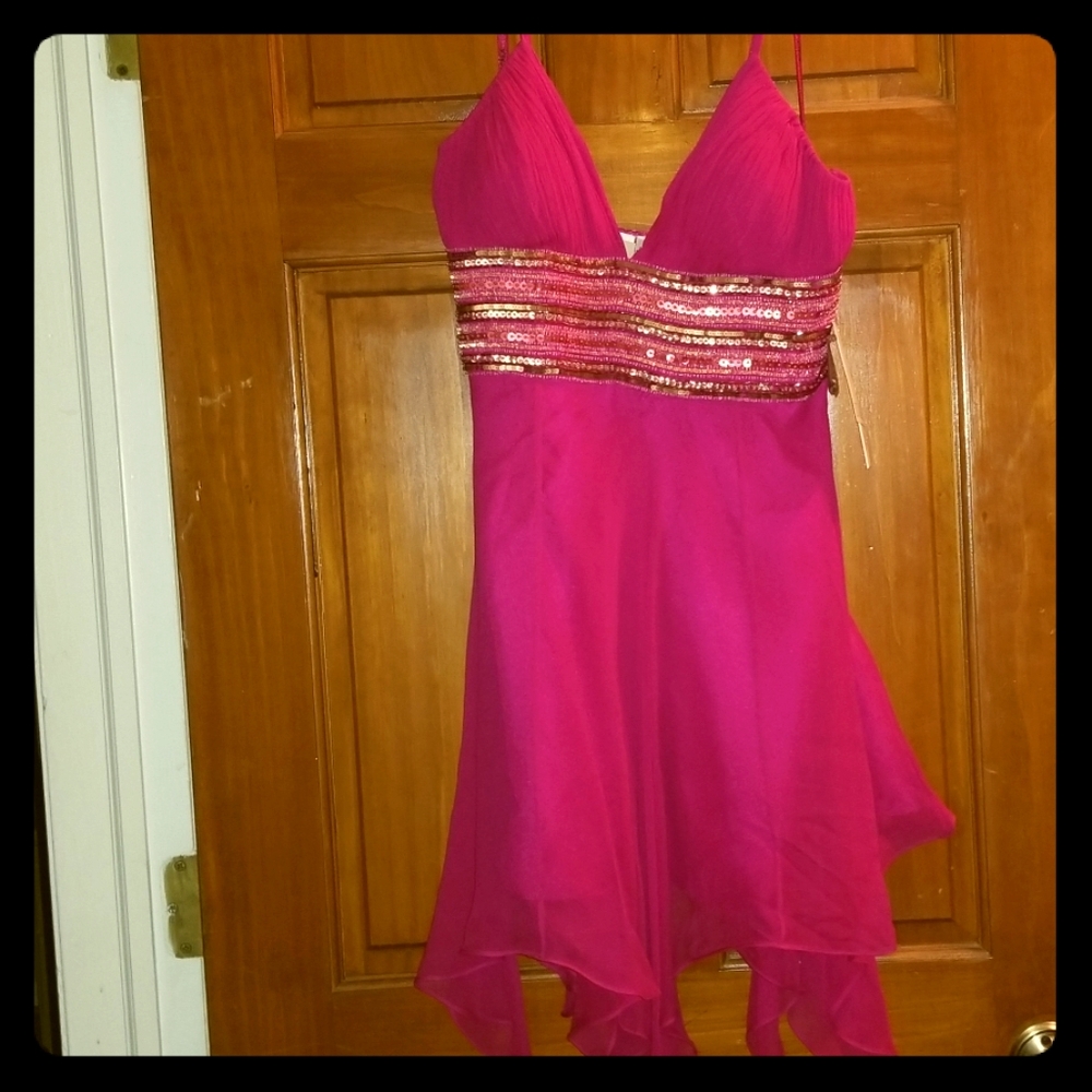 Scala dress, fuschia color fun cocktail dress